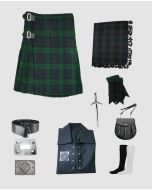 Black Watch Tartan Kilt Outfit Package