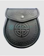 Celtic Circle Embossed Leather Sporran