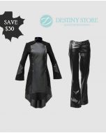 Military Style Fleece Coat  & Ladies PVC Gothic Pant