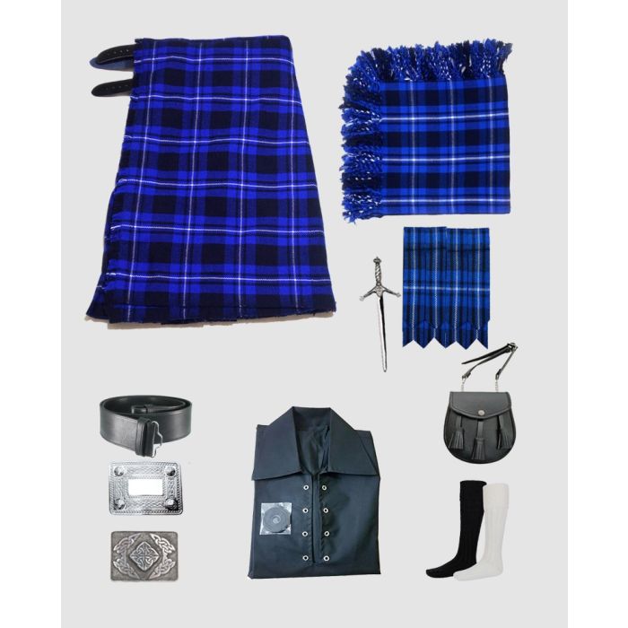 Galicia National Tartan Kilt Outfit Package