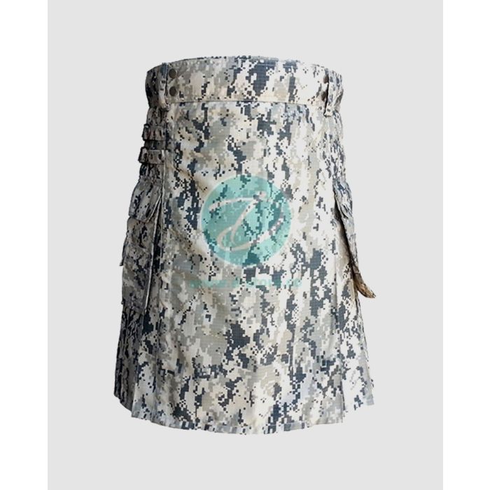 Black Digital Utility Camo Kilt