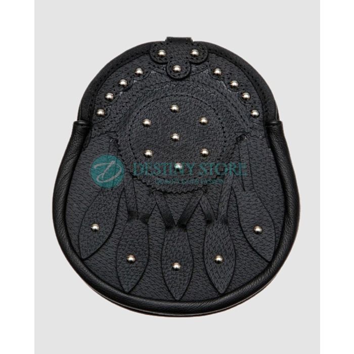 Black Gothic Studded Kilt Sporran