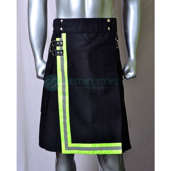Black Utility Work Kilt for Firemen