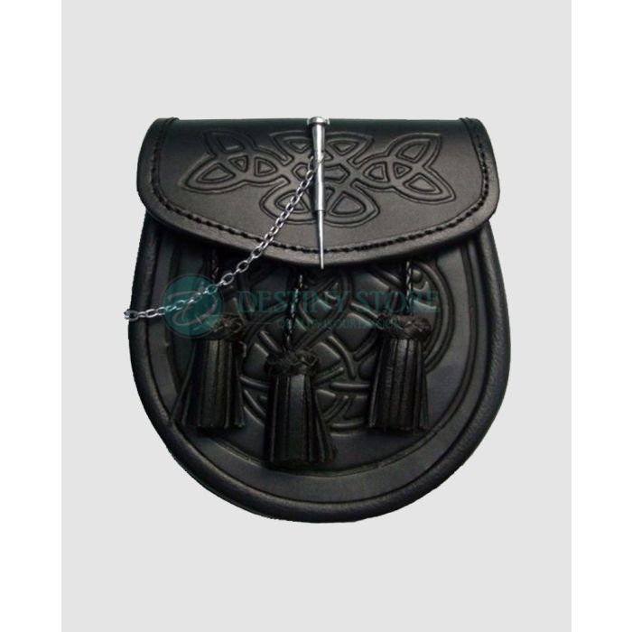 Pin Lock Leather Kilt Sporran
