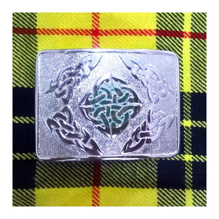 Celtic Knot Thistle Buckle for Kilt Belt