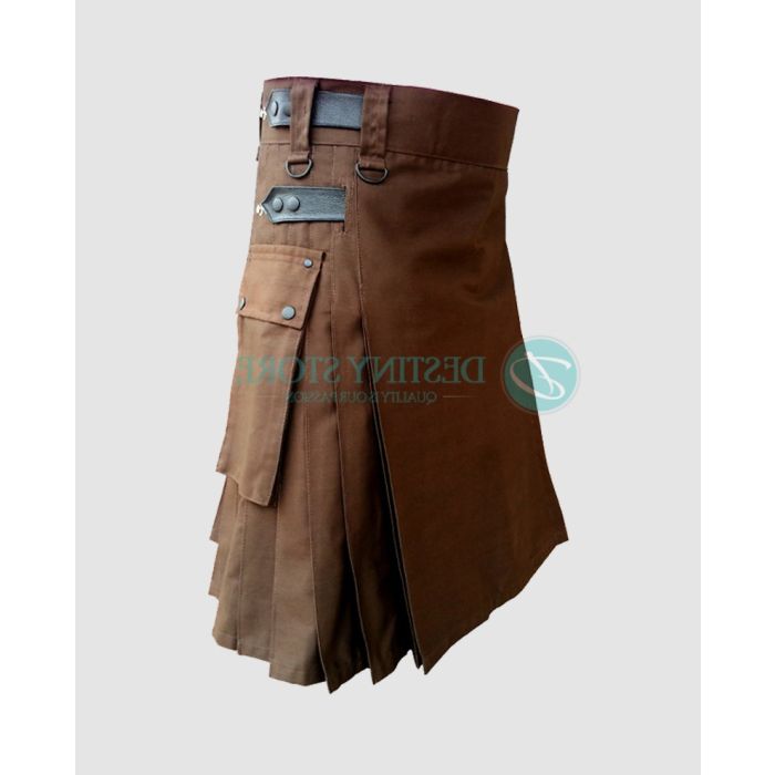 Adjustable Brown Fashion Kilt