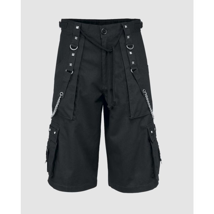 Black Gothic Cargo Short Pant