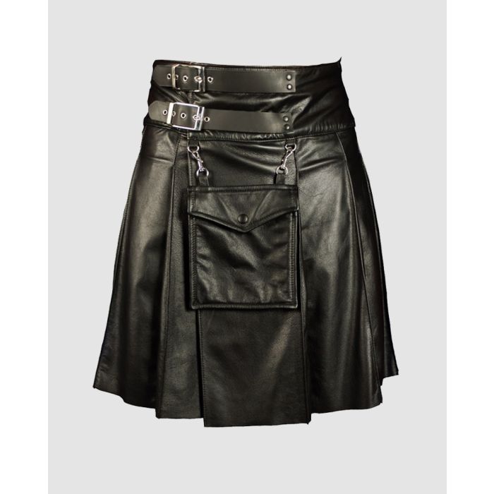 Gothic Leather Steampunk Kilt