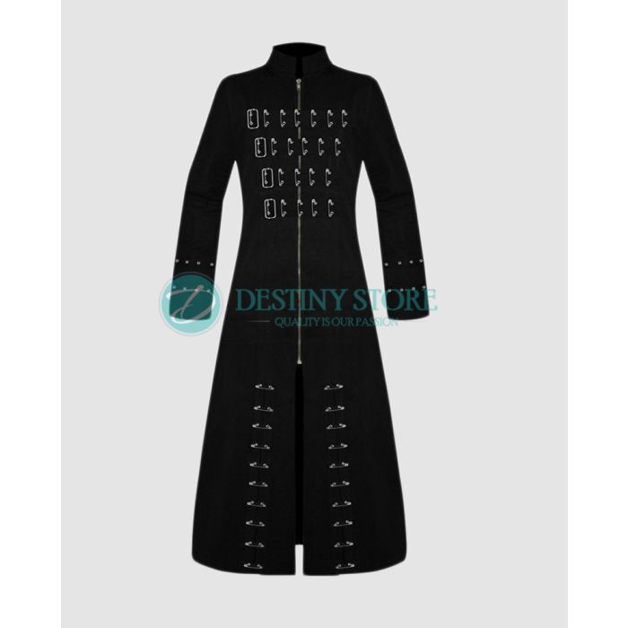 Gothic Long Coat Safety Pins Work