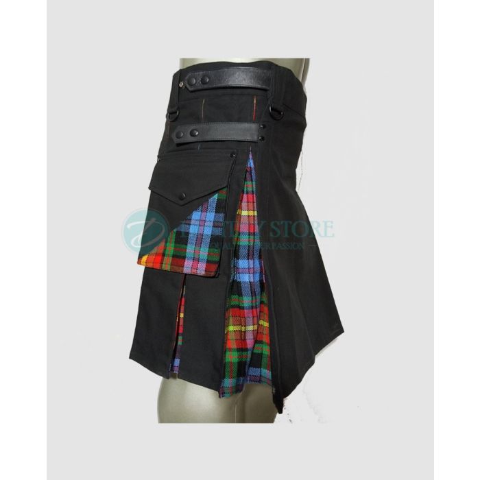 Ladies LGBT Hybrid Tartan Kilt