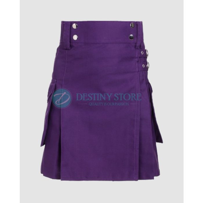 Ladies Purple Utility Kilt