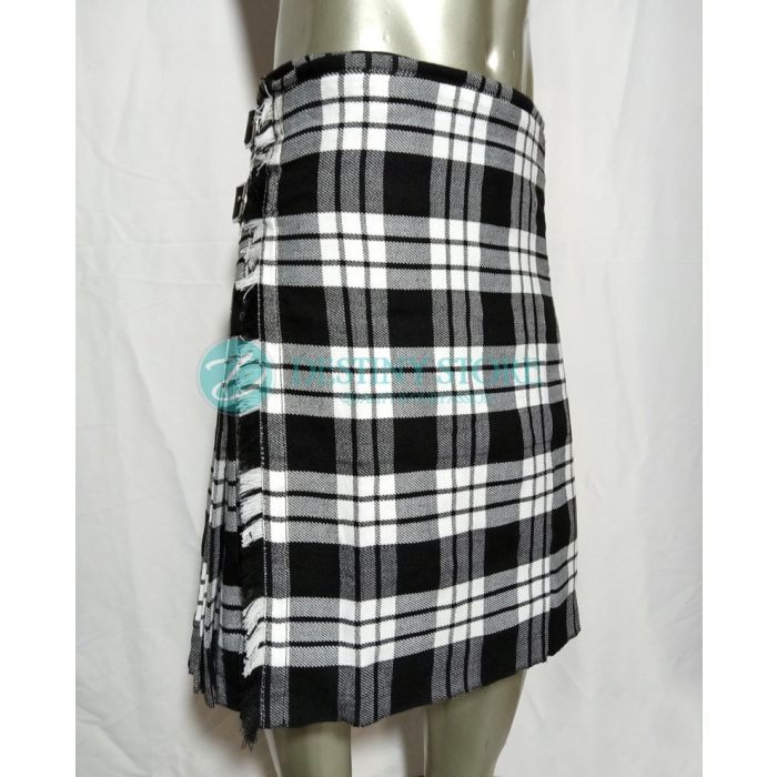 MacFarlane Black and White Tartan Kilt
