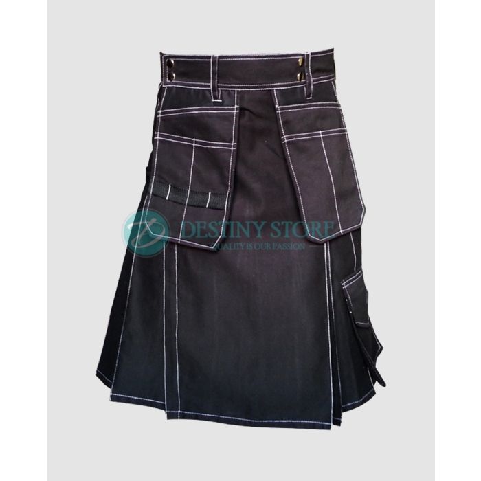 Black Working Kilt for Men