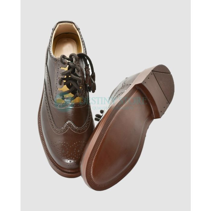 Real Leather Brown Ghillie Brogues Kilt Shoes
