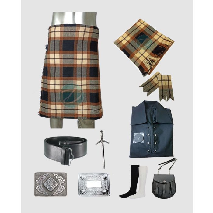 Rose Ancient Tartan Kilt Wedding Outfit