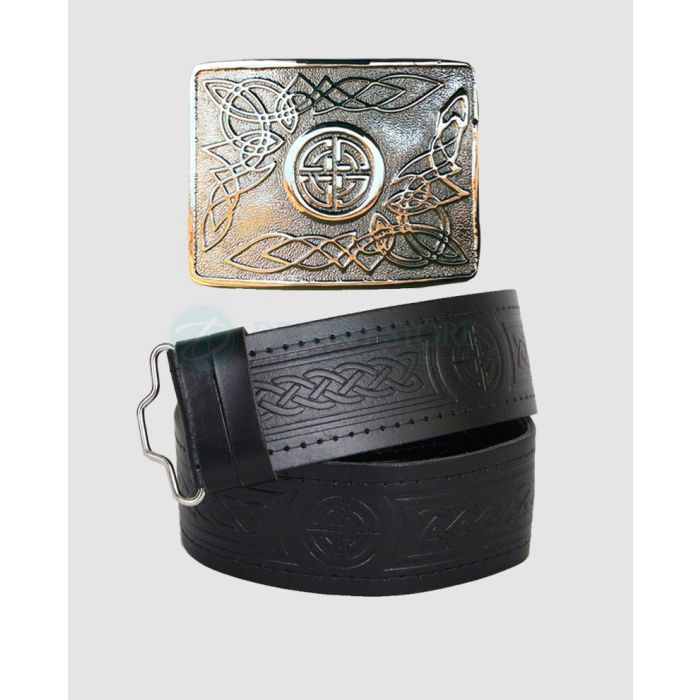 Scottish Celtic Buckle and Matching Kilt Belt