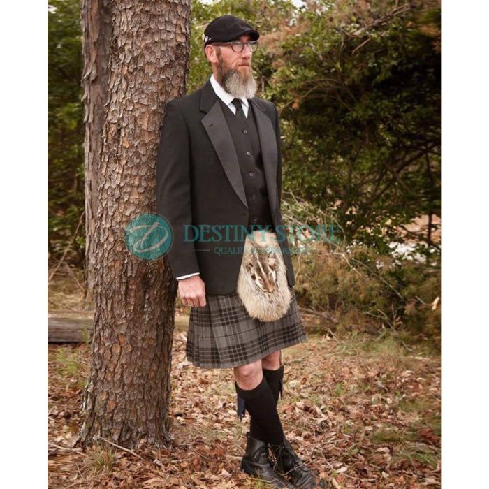 Grey Tartan Clan Kilt