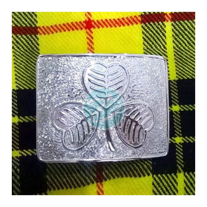 Shamrock Buckle for Kilt Belt