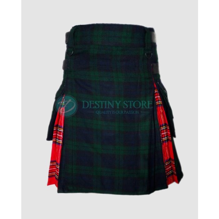 Two Tartan Hybrid Fashion Kilt