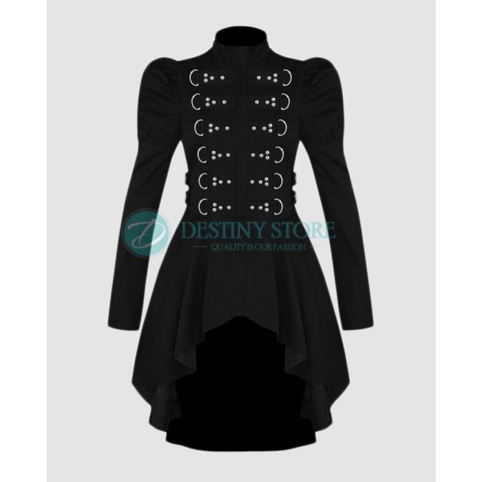 Women's Black Military Gothic Jacket 