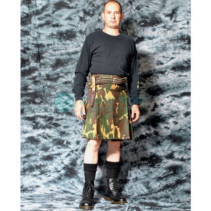 Military Woodland Camo Kilt