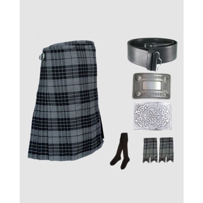 Grey Spirit Scottish Tartan Economy Kilt Deal