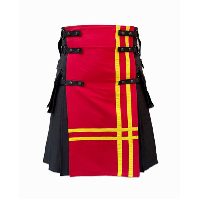 Red and Black Gothic Hybrid Kilt