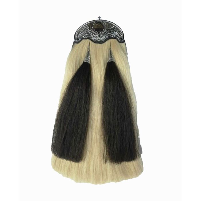 White Horse Hair Celtic Cantle Kilt Sporran