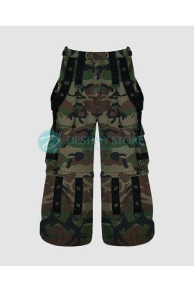 Baggy Camo Gothic Trouser with Chains