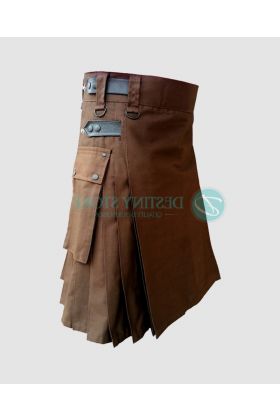 Adjustable Brown Fashion Kilt