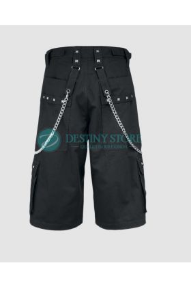 Black Gothic Cargo Short Pant