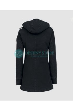 Gothic Fairy Black Hooded Coat