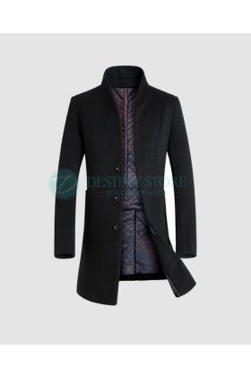 Gothic Streetwear Slit Design Long Trench Coat