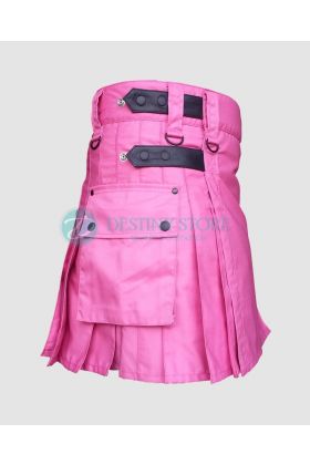 Ladies Pink Fashion Kilt
