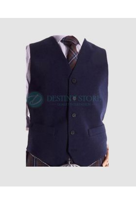 Navy Blue Argyll Kilt Jacket with Vest