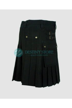 Black Utility Kilt