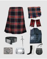 Black Stewart Kilt Outfit Package