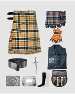 thompson camel tartan kilt outfit package