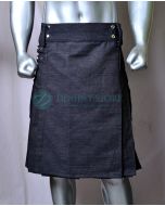 Black Denim Kilt