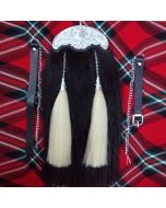 black horse hair kilt sporran
