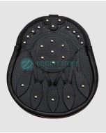 Black Gothic Studded Kilt Sporran