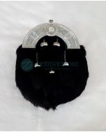 Black Rabbit Fur Kilt Sporran