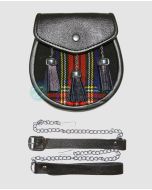 Black Stewart Tartan Kilt Sporran