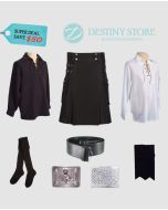 Black Utility Work Kilt Outfit Deal