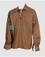 Brown Jacobite Ghillie Kilt Shirt