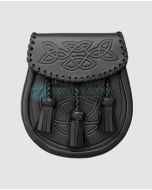 Celtic Embossed Kilt Leather Sporran