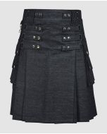 Denim Tactical Fashion Kilt