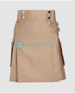 Ladies Khaki Utility Kilt