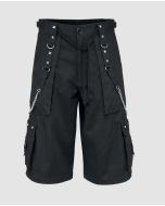 Black Gothic Cargo Short Pant