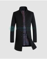 Gothic Streetwear Slit Design Long Trench Coat